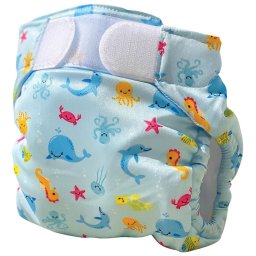Scutec reutilizabil pentru inot bebelusi, albastru, Marimea 1, 4-9 kg