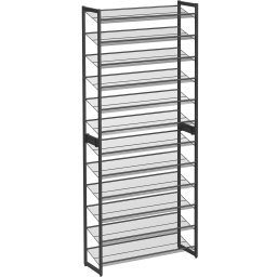 Raft pentru pantofi metalic SONGMICS, 12 nivele, 48-60 perechi, negru