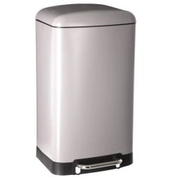 Cos de gunoi cu pedala 30L 5Five Ariane, inox si PP, taupe