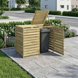 Spatiu de depozitare pentru pubele cu roti pentru 2 recipiente GartenMobel Dekor