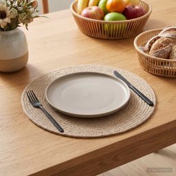 Placemeti din iuta 6 pcs natural Ø 30 cm 100% iuta Tossa GartenMobel Dekor