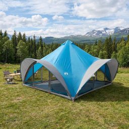 Cort Tipi albastru Pentru 18 Persoane Poliester si otel GartenMobel Dekor