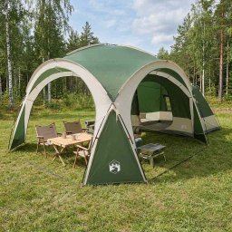 Cort lateral Verde 410 x 410 x 250 cm Poliester si otel GartenMobel Dekor