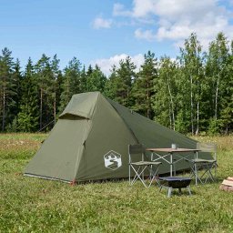 Cort tunel Verde masliniu 215 x 100 x 90 cm Poliester si otel GartenMobel Dekor