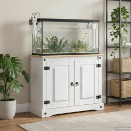 Suport pentru acvariu Corona Alb si maro 81,5 x 37 x 73 cm GartenMobel Dekor