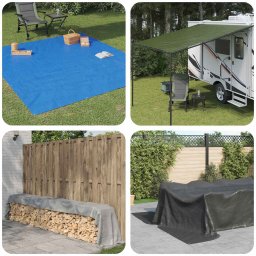 Impatura cu ochiuri Gri deschis 3 x 3 m 90 gsm PE GartenMobel Dekor