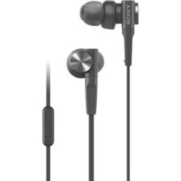 Casti In-Ear Sony MDR-XB55, Extra Bass, Microfon, Cu fir, Negru