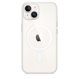Husa de protectie Apple Clear Case with MagSafe pentru iPhone 14, Transparent