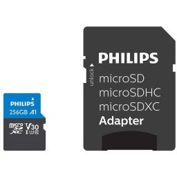 Card memorie Philips MicroSDXC Card 256 GB Class 10 UHS-I U3 incl. Adapter