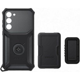 Protectie Spate Samsung EF-RS916CBEGWW pentru Samsung Galaxy S23+, Suport tip inel, Negru