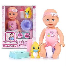 Papusa Artyk Natalia baby bath doll 33 cm, corp moale, bea si face pipi