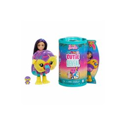 Papusa Mattel Barbie Cutie Reveal Chelsea, Tukan doll, 7 surprize, schimbare culoare