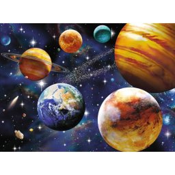 Puzzle Ravensburger Cosmos, 100 piese XXL, tematica Spatiu, educativ pentru copii, 49 x 36 cm