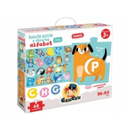 Puzzle CzuCzu Big puzzle with a keyhole - Alphabet, 48 piese, Alfabet