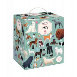 Puzzle CzuCzu Puzzlove - Dogs, 40 piese, Varsta 3+