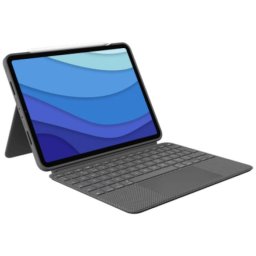 Husa Logitech Combo Touch cu tastatura si trackpad detasabile pentru iPad Pro 11 inch gen 1-4, UK, Gri