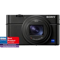 Aparat foto digital Sony Cyber-Shot DSC-RX100VII, 20.2MP, 4K HDR, Senzor 1 inch, Obiectiv ZEISS 24-200mm, Ecran rabatabil, Negru