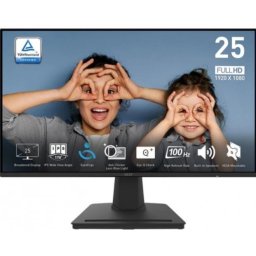 Monitor MSI PRO MP252, 24.5 inch FHD, HDMI, DisplayPort, Boxe, 100Hz, 1 ms, Negru