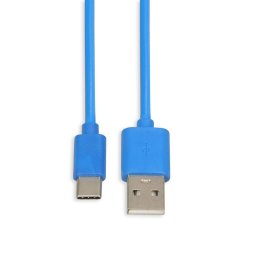 Cablu Ibox IKUMTCB USB-A la USB-C 1m 3A , Albastru