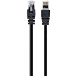 Cablu UTP GEMBIRD Cat6, cupru-aluminiu, 1 m, negru, AWG26, PP6U-1M/BK