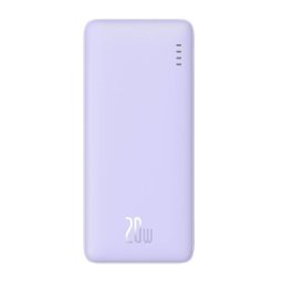 Acumulator extern Baseus Airpow, 20000mAh, 20W, Incarcare rapida, USB-C, USB-A, cablu USB-C la USB-A inclus, Violet