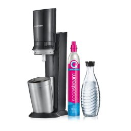 Aparat de preparat sifon SodaStream Crystal 3.0, Carafa 0.7 l, Cilindru CO2, Negru
