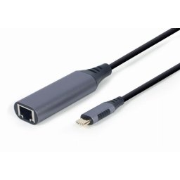 Adaptor retea Gembird , extern, USB-A 3.1 + Type-C, port RJ-45, 1000 Mbps, silver, "A-USB3AC-LAN-01"