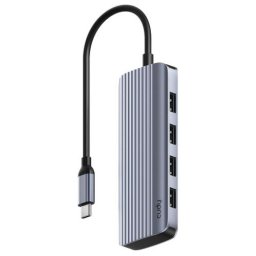 Hub USB Cudy UH500, 6-in-1 4K USB-C, Gri
