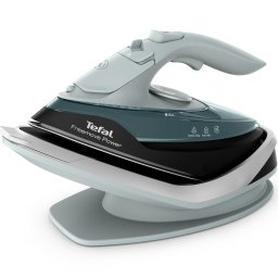 Fier de calcat fara fir Tefal Freemove Power FV6670E0, 2600W, jet abur 220 g/min, abur variabil 0 - 40 g/min, recipient apa 250 ml, sistem anticalcar, talpa ceramica, incalzire rapida in 30s, sistem antipicurare, calcare verticala, Verde & Negru