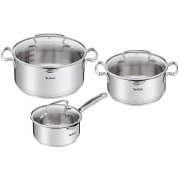 Set oale Tefal Duetto Plus G719S674, 6 piese, 16-24 cm, otel, argintiu