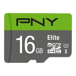 Card de memorie microSDHC PNY Elite, 16GB, UHS-I U1, Clasa 10, Adaptor SD
