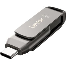 Lexar JumpDrive Dual Drive D400 Type-C/Type-C & Type-A, up to 130MB/s read (USB 3.1) 64 GB