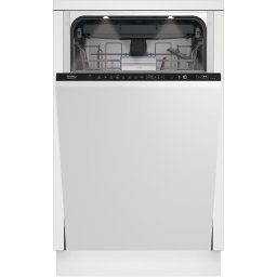 Masina de spalat vase incorporabila Beko BDIS38050Q, 10 seturi, 6 programe, 45 cm, Clasa B, AquaIntense, Fast+, Alb