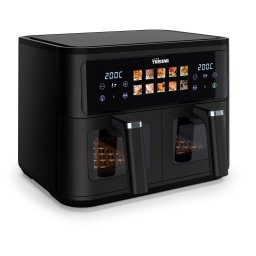 Friteuza cu aer cald Tristar FR-9075 Double Basket Airfryer, capacitate 9 L, 2500 W, Negru