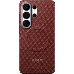 Husa telefon, Carcasa protectie spate Samsung Carbon Magnet Case (S948), pentru Galaxy S26 Ultra, Rosu Coral