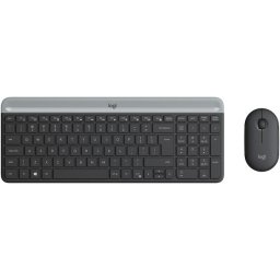 Kit tastatura + mouse wireless Logitech MK470, Negru Grafit