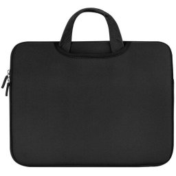 Geanta laptop universala Hurtel, compatibila 15.6 inch, rezistenta la stropire, neopren, Negru
