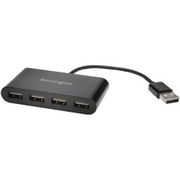 USB HUB Kensington K39120EU, USB 2.0 x 4, conectare prin USB 2.0, cablu 0.1 m, Negru