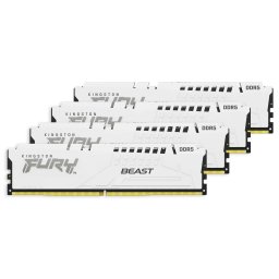 Memorie Kingston Fury Beast, 64GB (4 x 16 GB), DDR5-6000MHz, CL40, Kit Quad Channel, Alb