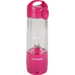 Blender portabil Nutribullet NBP003BP, capacitate 475 ml, 15 utilizari per incarcare, USB-C, Roz