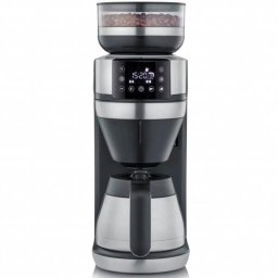 Cafetiera cu filtru Severi Filka 2.0 KA4853 cu rasnita si carafa termica, 1520W, capacitate rezervor apa 2L, Inox