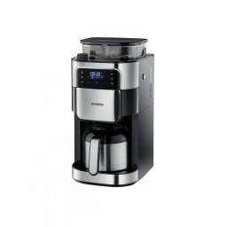 Aparat de cafea Severin, KA 4814, 1000W, 1.25L, 8 cani, Negru-Argintiu