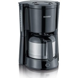 Cafetiera Severin KA 4835, 1000 W, 1 L, 8 cesti, Negru-Argintiu