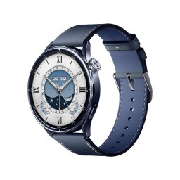 Xiaomi Watch S5 46mm Ceramic Blue, ceas inteligent pentru barbati si femei, ecran AMOLED de 1,48", monitorizare a ritmului cardiac si a somnului, autonomie de pana la 21 de zile