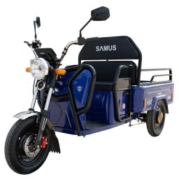 Triciclu electric, tricicleta, Samus Cargo Ranger-25-1.1-72V32 Blue, 12 inch, motor 1000 W, acumulator 72V 32Ah, viteza maxima 25 km/h, autonomie 60 Km, sarcina maxima 460 kg, Albastru