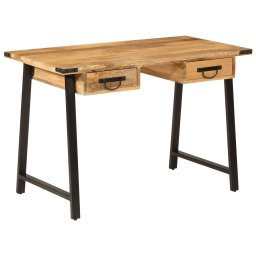 Gossi birou cu sertare, 105x55x70 cm, lemn masiv de mango si fier