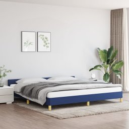 Gossi cadru de pat cu tablie, albastru, 200x200 cm, textil