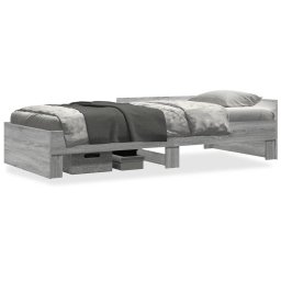 Gossi cadru de pat, gri sonoma, 100x200 cm, lemn prelucrat