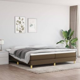 Gossi cadru de pat, maro inchis, 200x200 cm, material textil