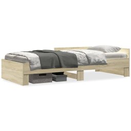 Gossi cadru pat fara saltea stejar sonoma, 90x190 cm, lemn prelucrat